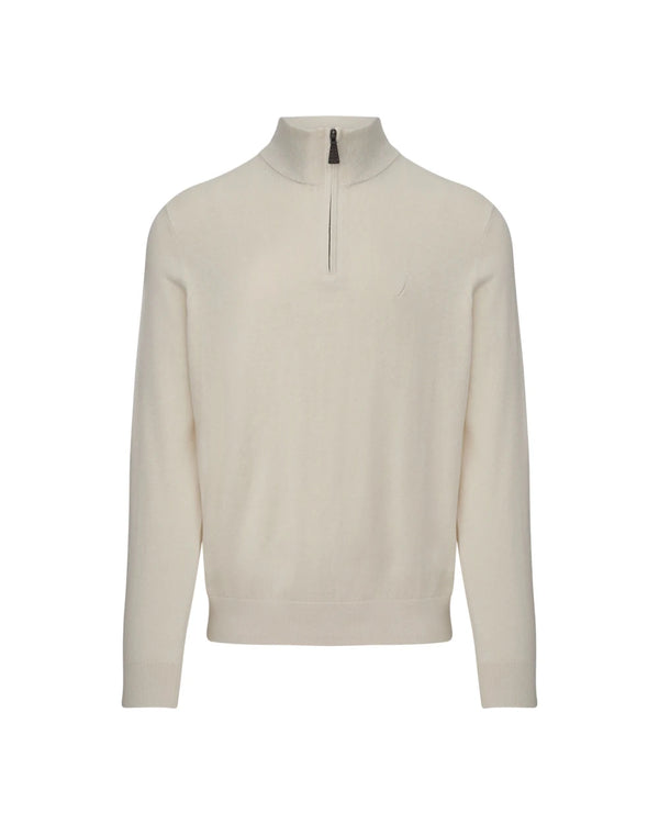 ΜΠΛΟΥΖΑ NAUTICA ΠΛΕΚΤΗ ΜΕ ΦΕΡΜΟΥΑΡ ΣΤΟ ΛΑΙΜΟ ΕΚΡΟΥ