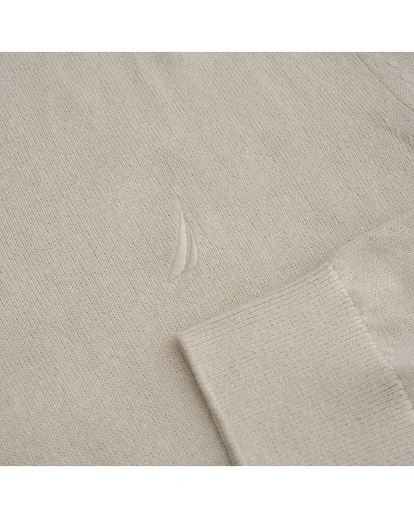 ΜΠΛΟΥΖΑ NAUTICA ΠΛΕΚΤΗ ΜΕ ΦΕΡΜΟΥΑΡ ΣΤΟ ΛΑΙΜΟ ΕΚΡΟΥ