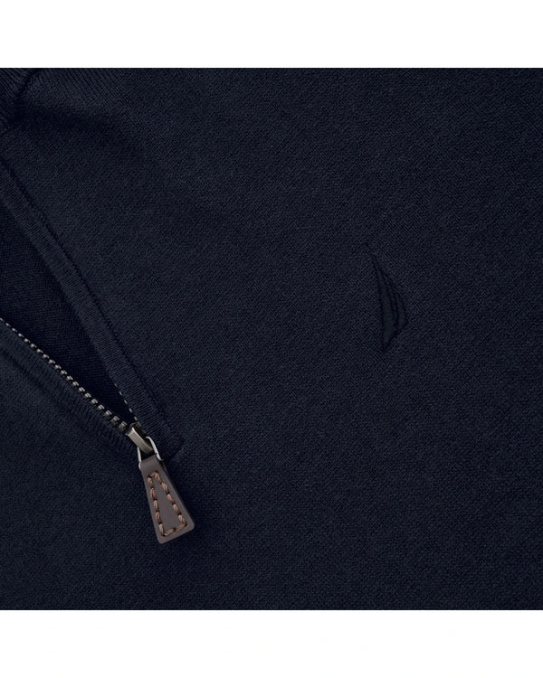 ΜΠΛΟΥΖΑ NAUTICA ΠΛΕΚΤΗ ΜΕ ΦΕΡΜΟΥΑΡ ΣΤΟ ΛΑΙΜΟ BLACK