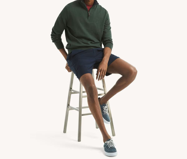 ΜΠΛΟΥΖΑ NAUTICA ΠΛΕΚΤΗ ΜΕ ΦΕΡΜΟΥΑΡ ΣΤΟ ΛΑΙΜΟ ΠΡΑΣΙΝΗ