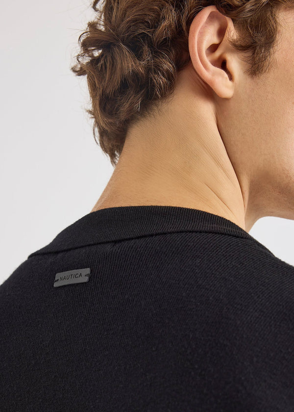 ΖΑΚΕΤΑ ΠΛΕΚΤΗ NAUTICA ΜΕ ΤΥΠΩΜΕΝΟ ΛΟΓΟΤΥΠΟ ΜΑΥΡΗ