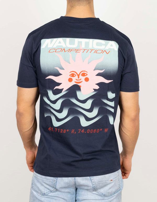 T-SHIRT NAUTICA ME ΤΥΠΩΜΑ NAVY