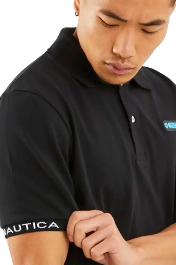 ΜΠΛΟΥΖΑ POLO NAUTICA ME LOGO PATCH ΜΑΥΡΗ