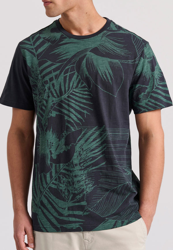 T-shirt Funky Buddha με all over τύπωμα ANTHRACITE