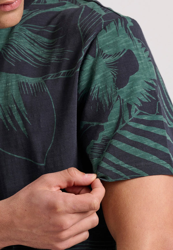 T-shirt Funky Buddha με all over τύπωμα ANTHRACITE