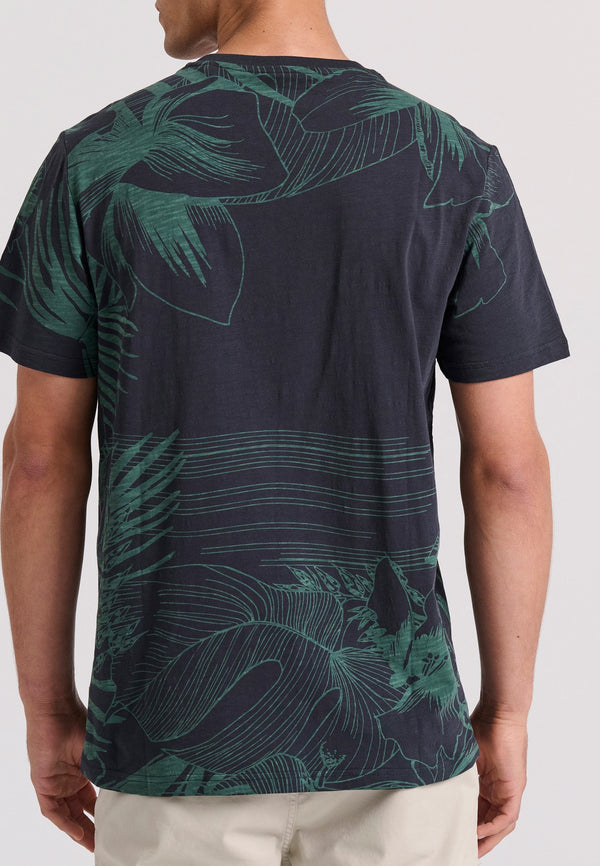 T-shirt Funky Buddha με all over τύπωμα ANTHRACITE