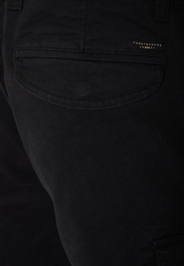 ΠΑΝΤΕΛΟΝΙ FUNKY BUDDHA COMFORT STRETCH CARGO BLACK