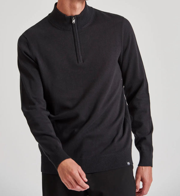 ΠΛΕΚΤΟ ΠΟΥΛΟΒΕΡ HALF ZIP FUNKY BUDDHA ΜΑΥΡΟ