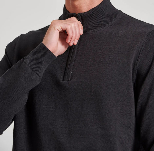 ΠΛΕΚΤΟ ΠΟΥΛΟΒΕΡ HALF ZIP FUNKY BUDDHA ΜΑΥΡΟ