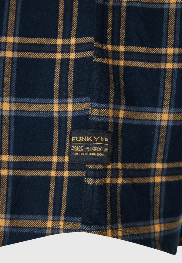 Ανδρικό καρό flannel πουκάμισο Funky Buddha