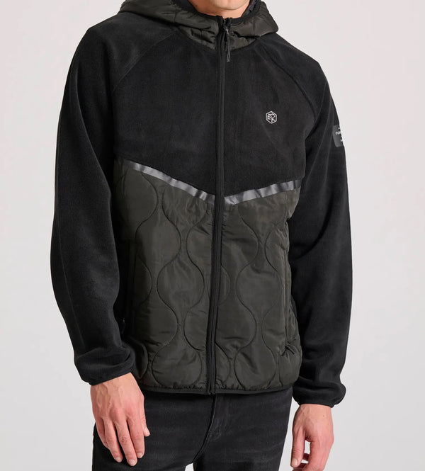 ΖΑΚΕΤΑ OVERSIZED FUNKY BUDDHA FLEECE ΜΑΥΡΗ