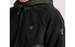 ΖΑΚΕΤΑ OVERSIZED FUNKY BUDDHA FLEECE ΜΑΥΡΗ
