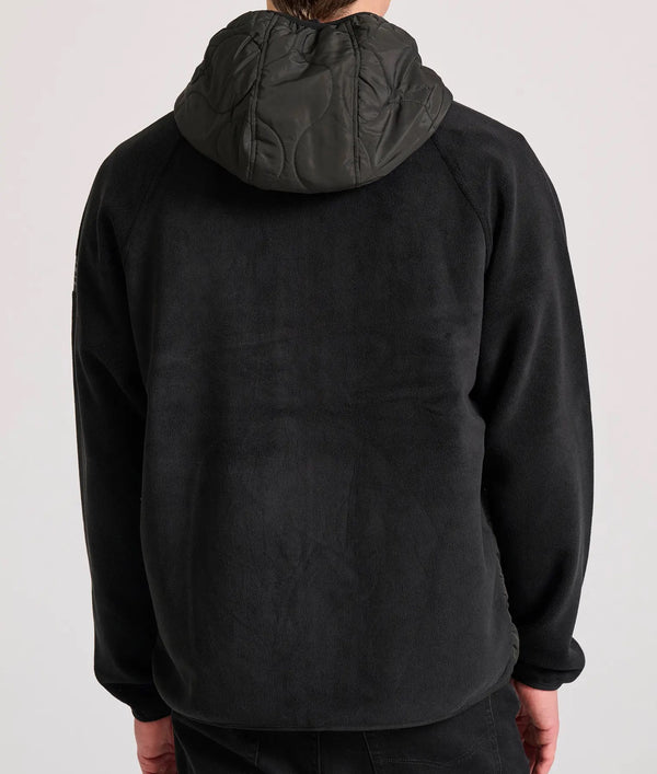 ΖΑΚΕΤΑ OVERSIZED FUNKY BUDDHA FLEECE ΜΑΥΡΗ