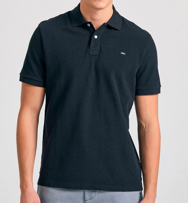 Μπλούζα Polo Funky Buddha με κεντημένο Logo Black