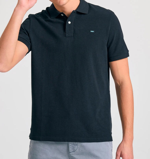 Μπλούζα Polo Funky Buddha με κεντημένο Logo Black
