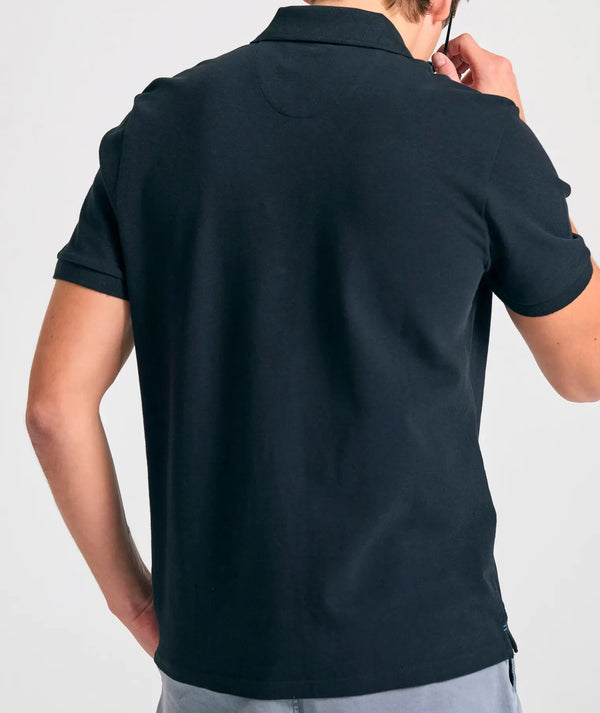Μπλούζα Polo Funky Buddha με κεντημένο Logo Black