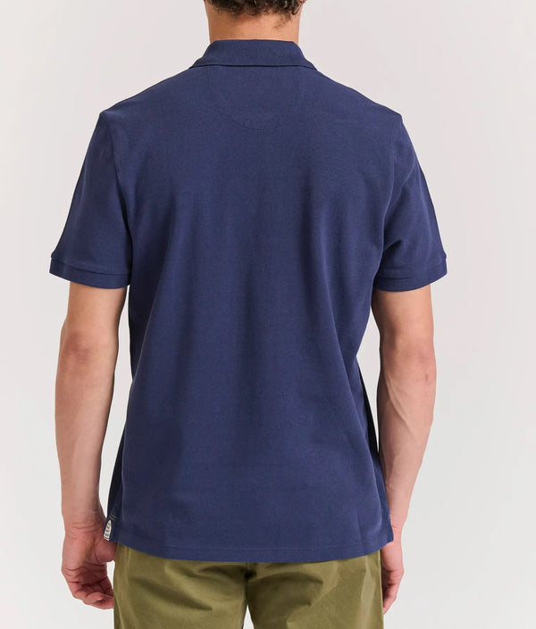 Μπλούζα Polo Funky Buddha με κεντημένο Logo Navy