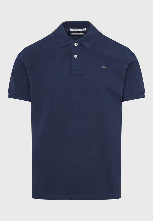 Μπλούζα Polo Funky Buddha με κεντημένο Logo Navy