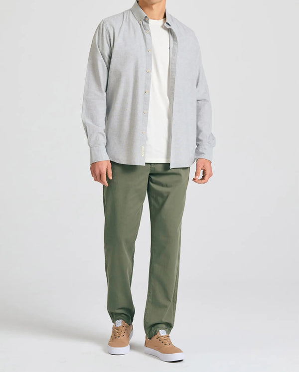 ΠΑΝΤΕΛΟΝΙ FUNKY BUDDHA COMFORT FIT GARMENT DYED CHINO DUSTY GREEN