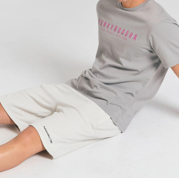 Funky Buddha Wide leg fit αθλητική βερμούδα Mist