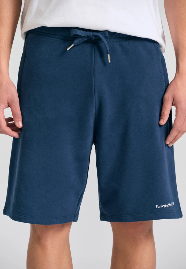 Funky Buddha Wide leg fit αθλητική βερμούδα Navy