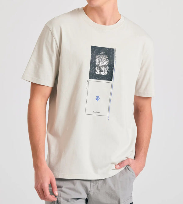 T-SHIRT FUNKY BUDDHA ΜΕ ABSTRACT ΤΥΠΩΜΑ MIST