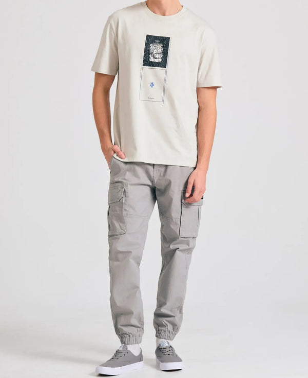 T-SHIRT FUNKY BUDDHA ΜΕ ABSTRACT ΤΥΠΩΜΑ MIST