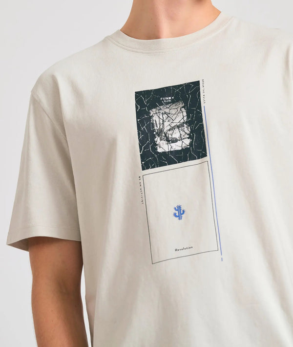 T-SHIRT FUNKY BUDDHA ΜΕ ABSTRACT ΤΥΠΩΜΑ MIST