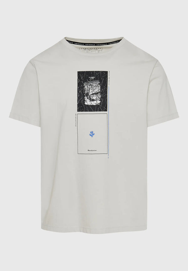 T-SHIRT FUNKY BUDDHA ΜΕ ABSTRACT ΤΥΠΩΜΑ MIST