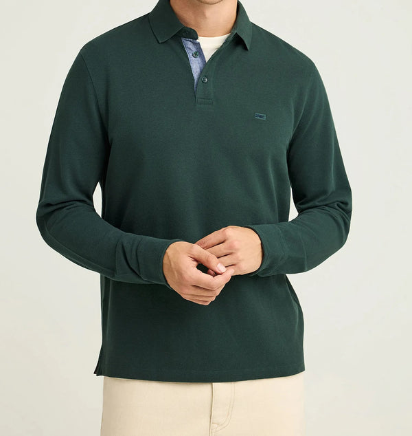 ΜΠΛΟΥΖΑ ΜΑΚΡΥΜΑΝΙΚΗ POLO FUNKY BUDDHA PINE GREEN