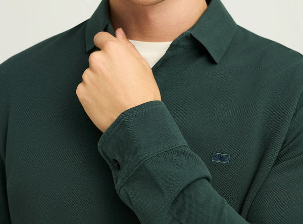 ΜΠΛΟΥΖΑ ΜΑΚΡΥΜΑΝΙΚΗ POLO FUNKY BUDDHA PINE GREEN