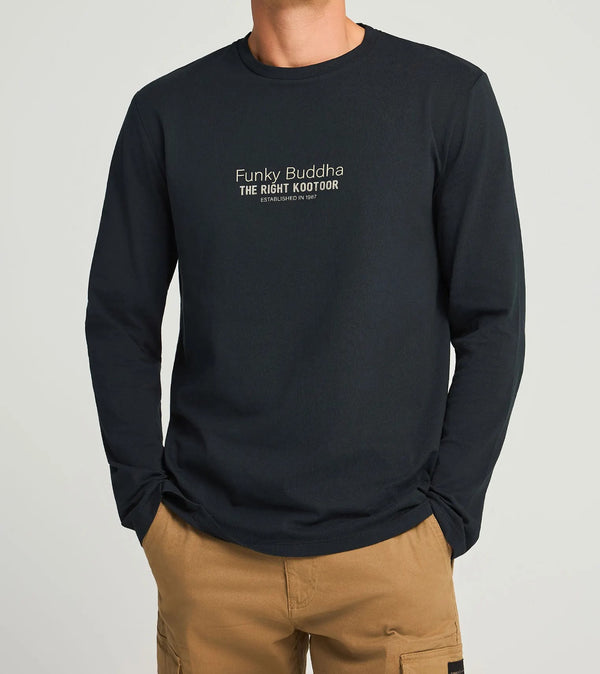 ΜΠΛΟΥΖΑ ΜΑΚΡΥΜΑΝΙΚΗ FUNKY BUDDHA ΜΕ ΤΥΠΩΜΑ ΜΑΥΡΗ