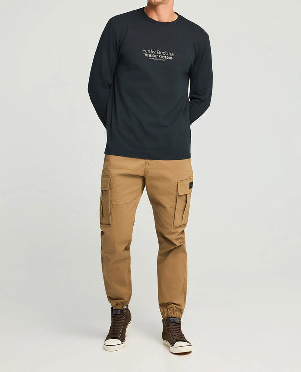 ΜΠΛΟΥΖΑ ΜΑΚΡΥΜΑΝΙΚΗ FUNKY BUDDHA ΜΕ ΤΥΠΩΜΑ ΜΑΥΡΗ