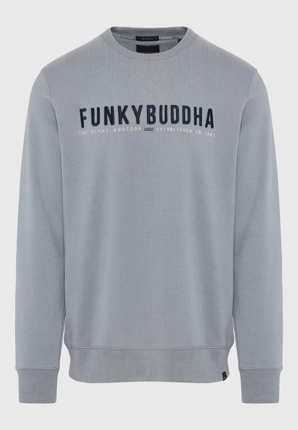 ΦΟΥΤΕΡ FUNKY BUDDHA ΜΕ ΤΥΠΩΜΕΝΟ LOGO STEEL GREY