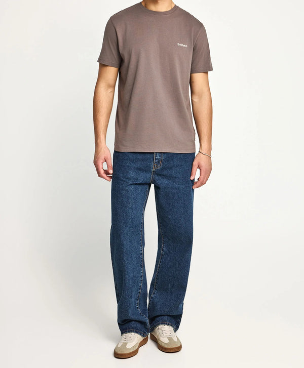Ανδρικό μονόχρωμο T-shirt Funky Buddha The basics collection moon mist