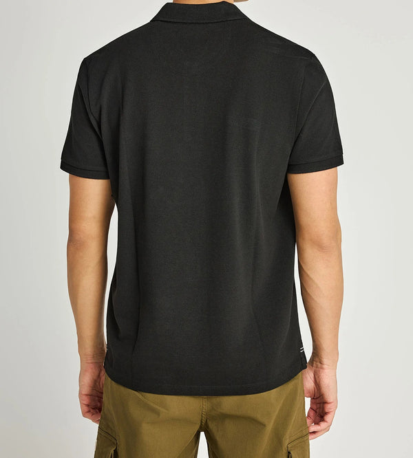 Μπλούζα Polo Funky Buddha με κεντημένο Logo Black