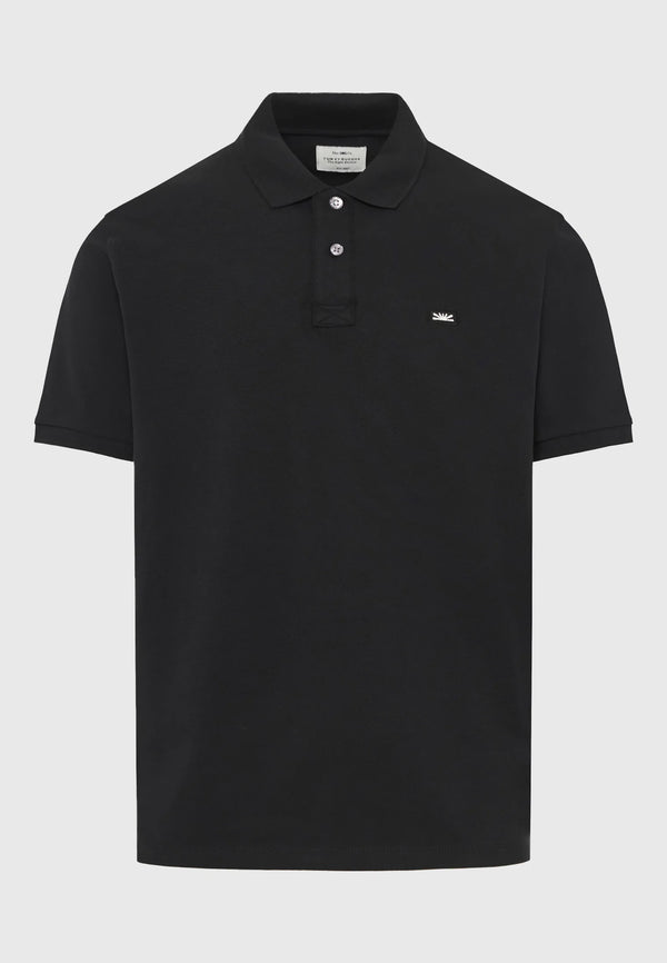 Μπλούζα Polo Funky Buddha με κεντημένο Logo Black