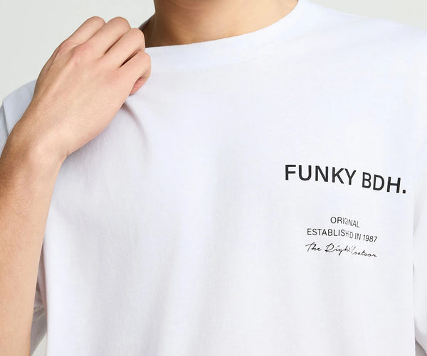 T SHIRT FUNKY BUDDHA ΒΑΜΒΑΚΕΡΟ ΜΕ ΤΥΠΩΜΑ WHITE