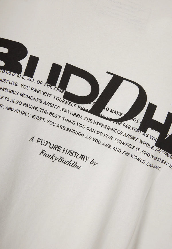 Ανδρικό oversized t-shirt Funky Buddha με τύπωμα στην πλάτη Mist