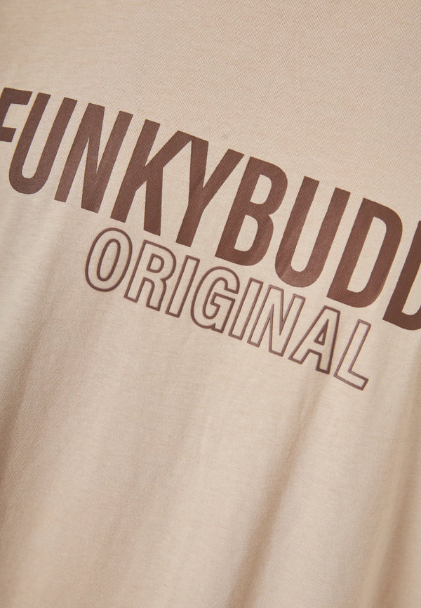 Ανδρικό relaxed t-shirt Funky Buddha με τύπωμα Fog