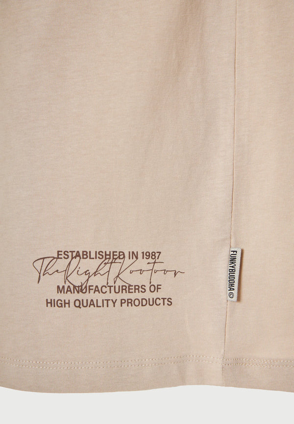 Ανδρικό relaxed t-shirt Funky Buddha με τύπωμα Fog