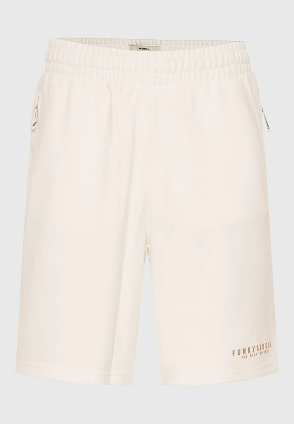 Αθλητική βερμούδα Funky Buddha Wide leg fit Cream