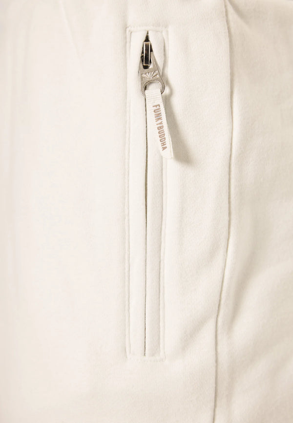 Αθλητική βερμούδα Funky Buddha Wide leg fit Cream