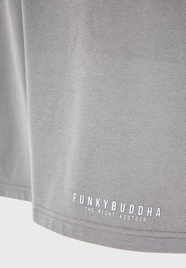 Αθλητική βερμούδα Funky Buddha Wide leg fit  Steel Grey