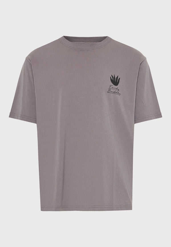 T SHIRT FUNKY BUDDHA ΜΕ ΤΥΠΩΜΑ ΣΤΗ ΠΛΑΤΗ GREY