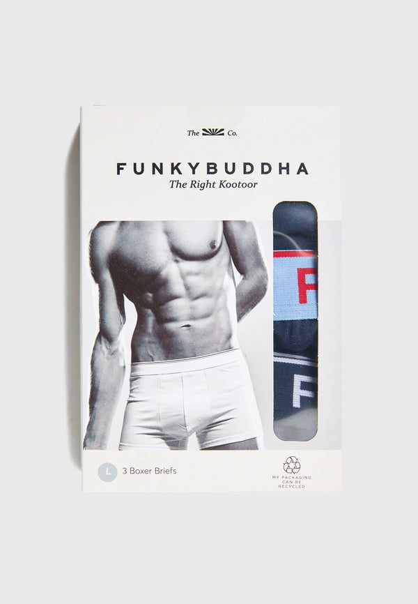 ΕΣΩΡΟΥΧΑ BOXER FUNKY BUDDHA NAVY (ΣΕΤ 3 ΤΕΜ)