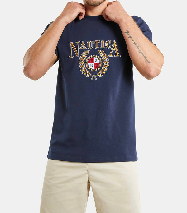 T-SHIRT NAUTICA ΜΕ LOGO ΜΠΛΕ