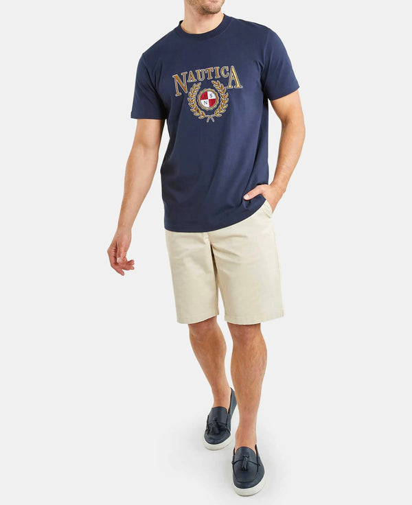 T-SHIRT NAUTICA ΜΕ LOGO ΜΠΛΕ