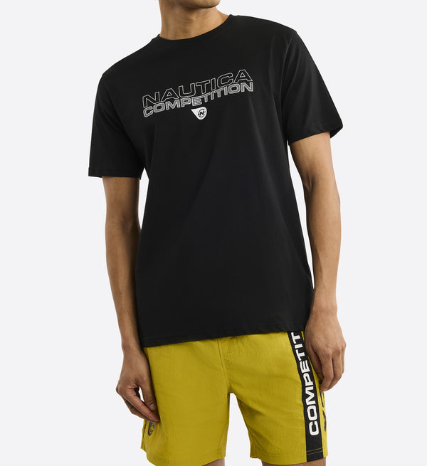 T-SHIRT NAUTICA EFFIN ΜE ΛΟΓΟΤΥΠΟ BLACK