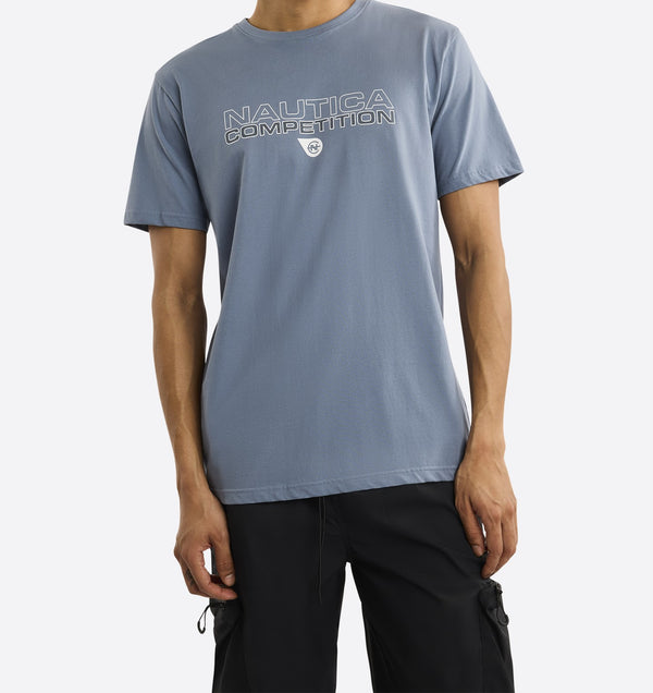 T-SHIRT NAUTICA EFFIN ΜE ΛΟΓΟΤΥΠΟ SLATE BLUE